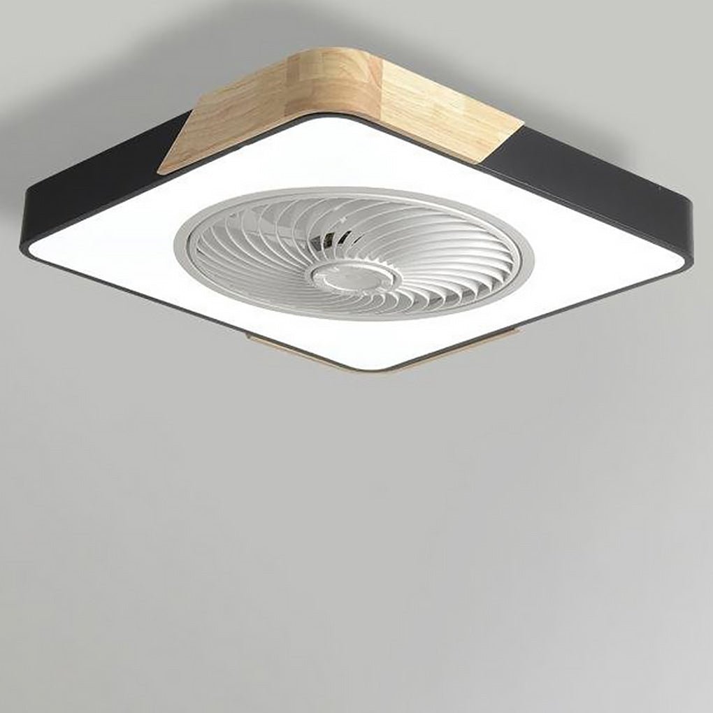 Enclosed LED Ceiling Fan with Light – 6-Speed Remote Control Fan for Bedroom, Living Room & Kids' Rooms