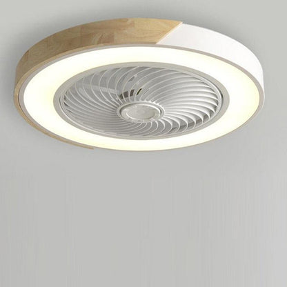 Enclosed LED Ceiling Fan with Light – 6-Speed Remote Control Fan for Bedroom, Living Room & Kids' Rooms