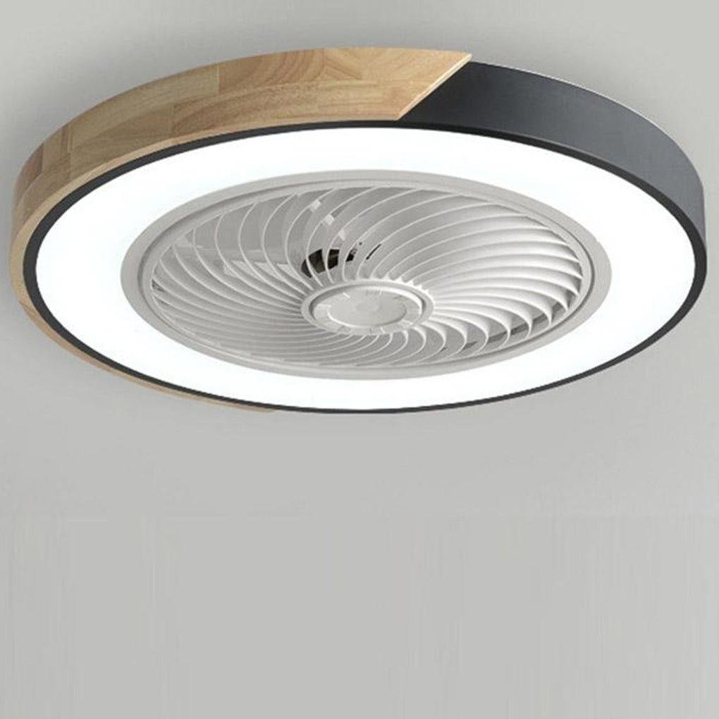 Enclosed LED Ceiling Fan with Light – 6-Speed Remote Control Fan for Bedroom, Living Room & Kids' Rooms