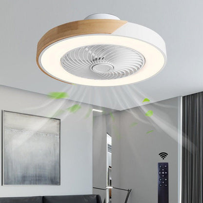 Enclosed LED Ceiling Fan with Light – 6-Speed Remote Control Fan for Bedroom, Living Room & Kids' Rooms