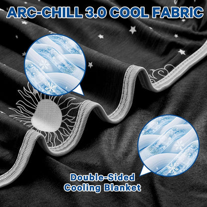 Cozy Comfort | Cooling Blanket with Double-Sided Fabric | Lightweight Summer Blanket for Hot Sleepers and Travel