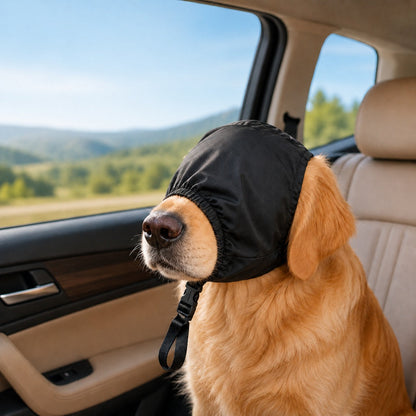 Ortekor Dog Calming Mask for Car Rides, Grooming & Vet Visits - Adjustable Visual Comfort Hood