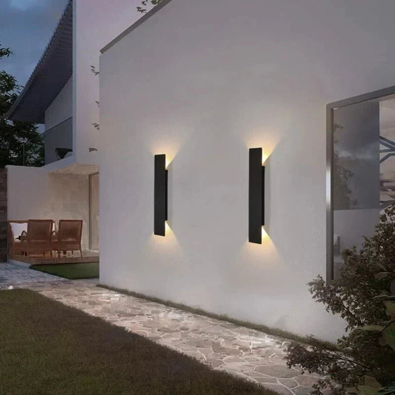 Outdoor LED Wall Sconce Aluminum Weatherproof Up Down Light for Patio Garden Entryway Modern Waterproof Exterior Fixture 2W-24W