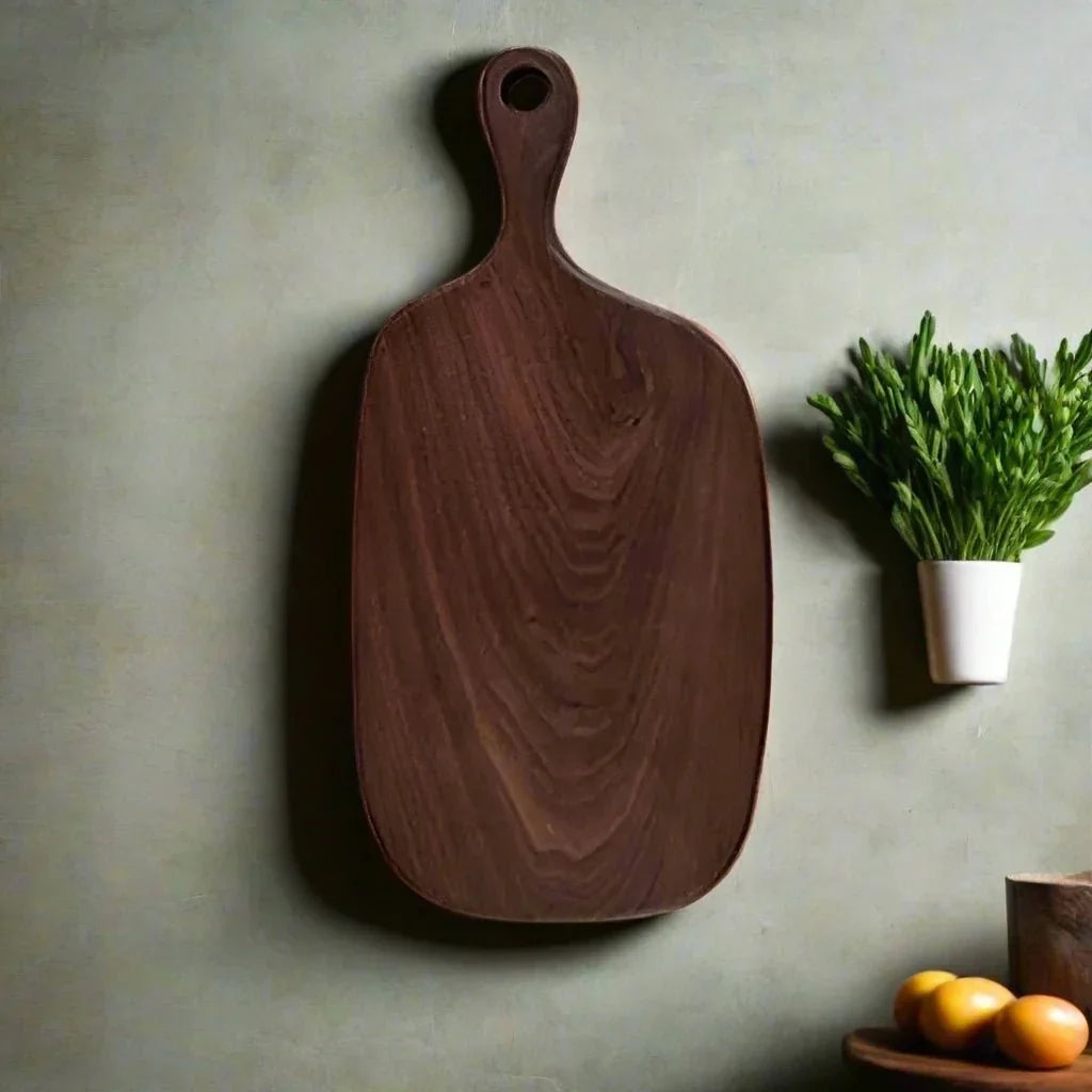 Walnut Wood Prep and Presentation Platter for Charcuterie, Cheese, Bread & Kitchen Use | Natural Hardwood Carving Surface