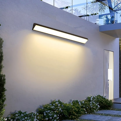 LED Strip Exterior Wall Sconce 18-80W Aluminum Weather-Resistant Linear Fixture for Walkways Entryways Backyards Decks Porches Patios Modern