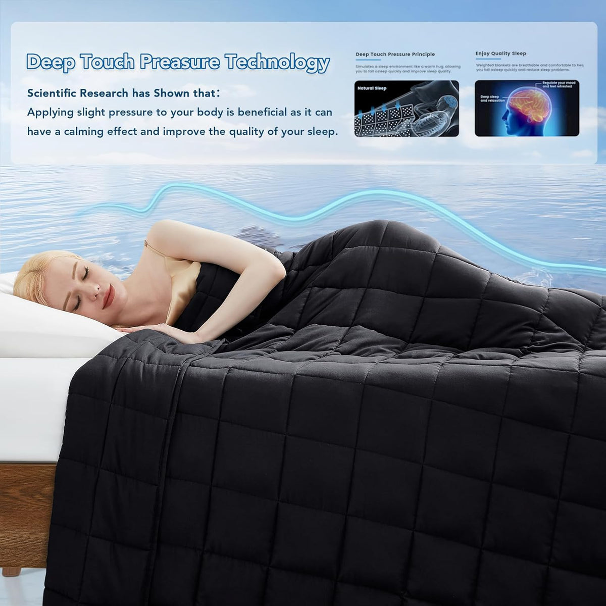 Cozy Comfort | Weighted Blanket with Cooling Microfiber | All-Season Softness for Ultimate Relaxation