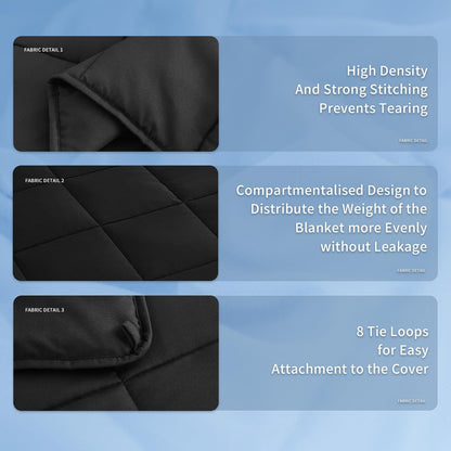 Cozy Comfort | Weighted Blanket with Cooling Microfiber | All-Season Softness for Ultimate Relaxation