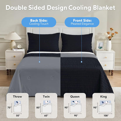 Cozy Comfort | Cooling Blanket with Double-Sided Design | Lightweight & Breathable for Hot Sleepers