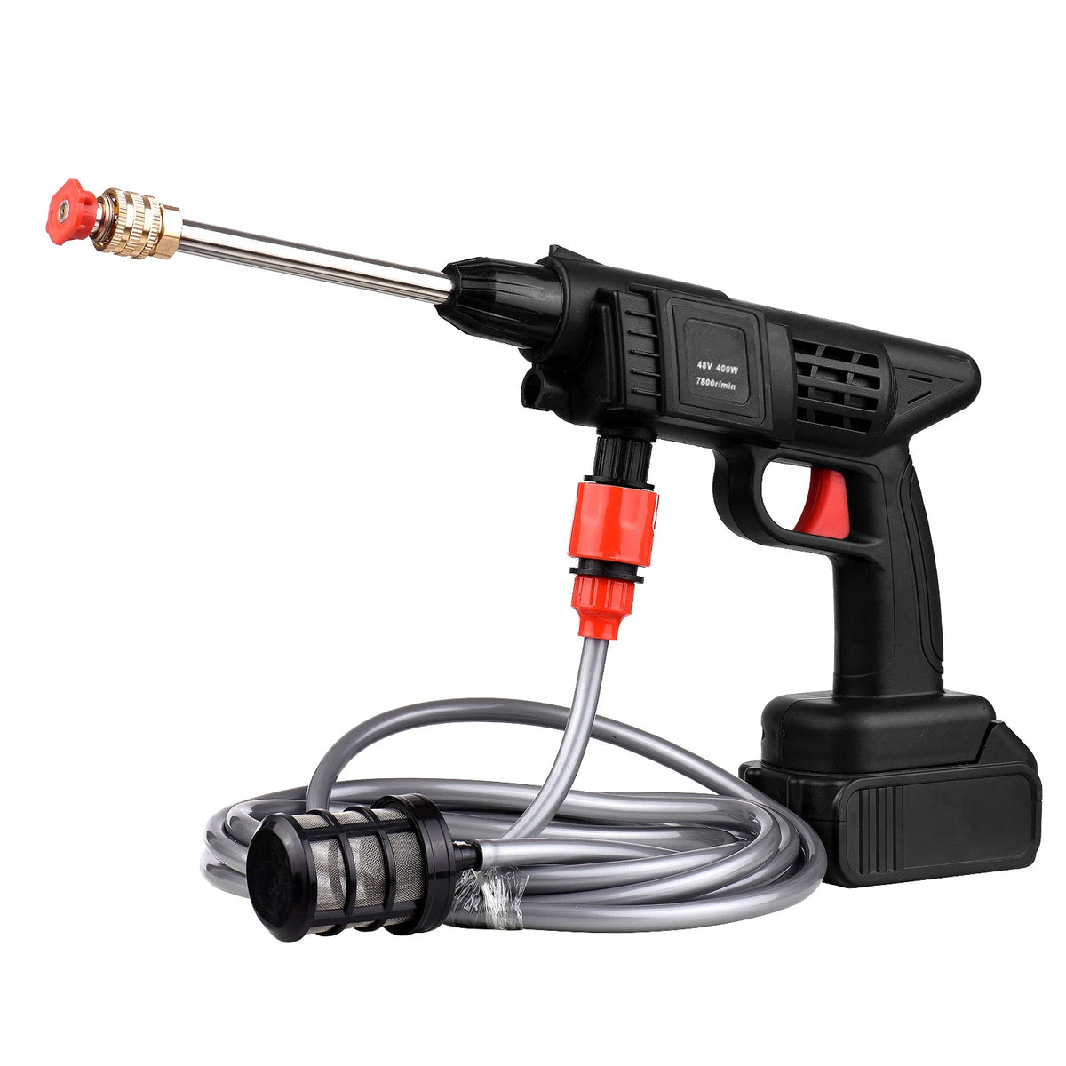 Cordless High-Pressure Water Sprayer with Rechargeable Battery 36V 1500W for Cars Driveways Patios Outdoor Deep Cleaning Portable Handheld