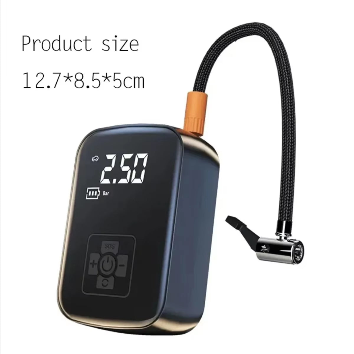 Portable Battery Air Compressor with Auto Shutoff & LED Light for Cars, Bikes, Sports Equipment