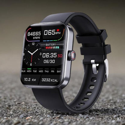 HealthMate | Blood Pressure Fitness Tracker Smartwatch with Bluetooth Calling | Stylish Design for Daily Wellness Monitoring