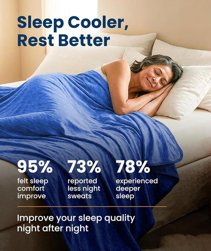 Cozy Haven | Cooling Blanket for Hot Sleepers with Breathable Fabric | Lightweight Throw for Comfort and Relief