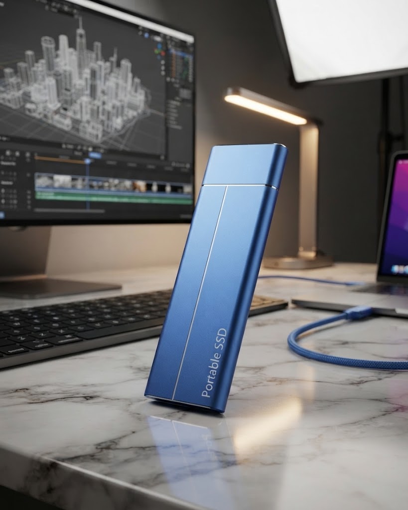 Portable External Hard Drive | 4TB USB-C Storage with Rapid Data Transfer | Compact Design for On-the-Go Access