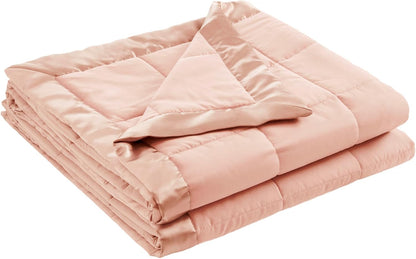 Windom Collection | Down Alternative Blanket with Moisture-Wicking Treatment | Lightweight & Soft Bed Cover for All Seasons, Satin Trim