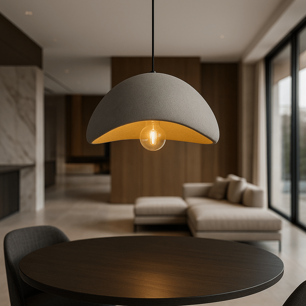 Dome Drop Ceiling Light with Height-Adjustable Cable E27 Socket Dimmable Fixture for Kitchen Island Dining Table