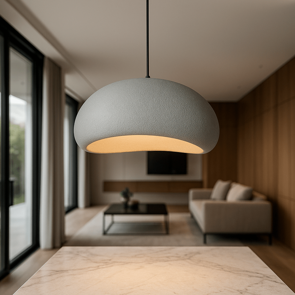 Dome Drop Ceiling Light with Height-Adjustable Cable E27 Socket Dimmable Fixture for Kitchen Island Dining Table