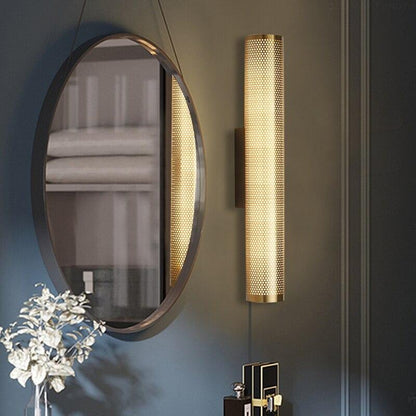 Hardwired Bathroom Vanity Light Fixture with Gold Finish, Modern Wall Mount Sconce for Bedroom, Living Room, Powder Room & Hallway