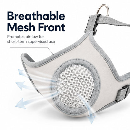 Ortekor Breathable Dog Muzzle for Walks, Grooming & Vet Visits - Soft Adjustable Mesh Muzzle to Help Reduce Biting, Chewing & Barking