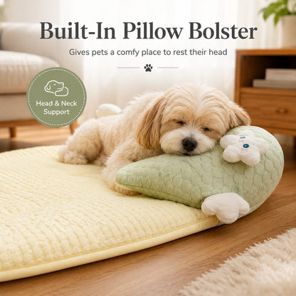 Ortekor Breathable Pet Sofa Mat for Sunny Window Naps & Hard Floors - Soft Bolster Lounger for Cats & Dogs