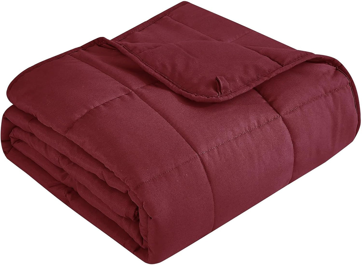Cozy Comfort | Weighted Blanket with Cooling Microfiber | All-Season Softness for Ultimate Relaxation