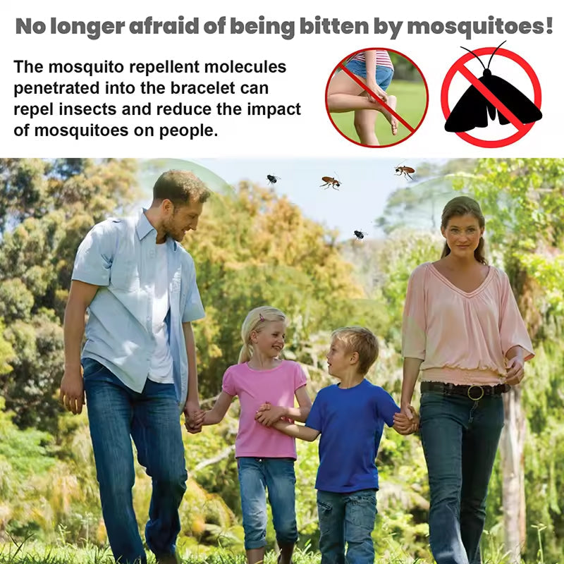 Ultrasonic Mosquito Repellent Wristband – Chemical-Free Bug Protection for Outdoor Activities, Camping, Hiking & Yard Work