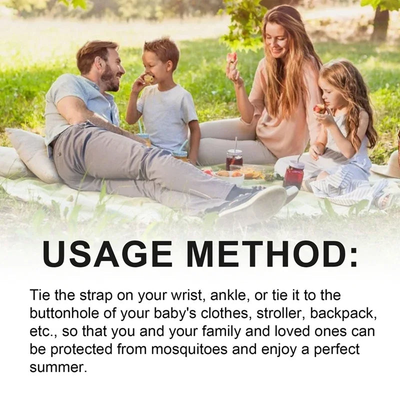 Ultrasonic Mosquito Repellent Wristband – Chemical-Free Bug Protection for Outdoor Activities, Camping, Hiking & Yard Work