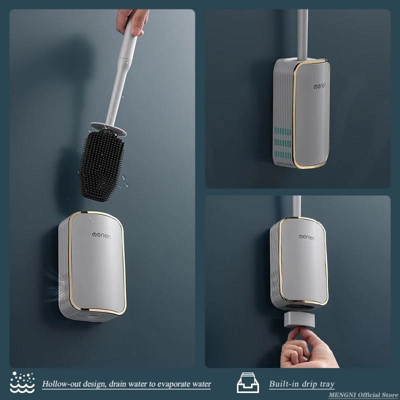 LUXCLEANSE – Wall Mounted Quick Dry Toilet Brush Set