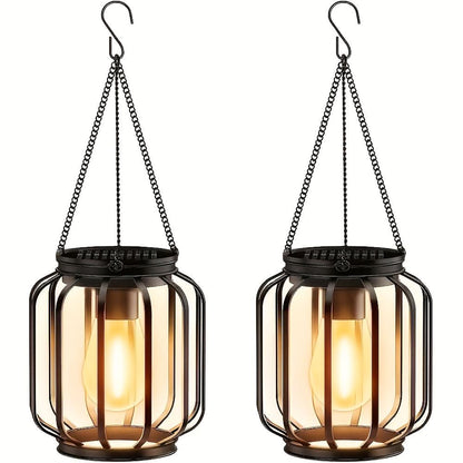 Lanterra - Solar Hanging Metal Outdoor Lantern