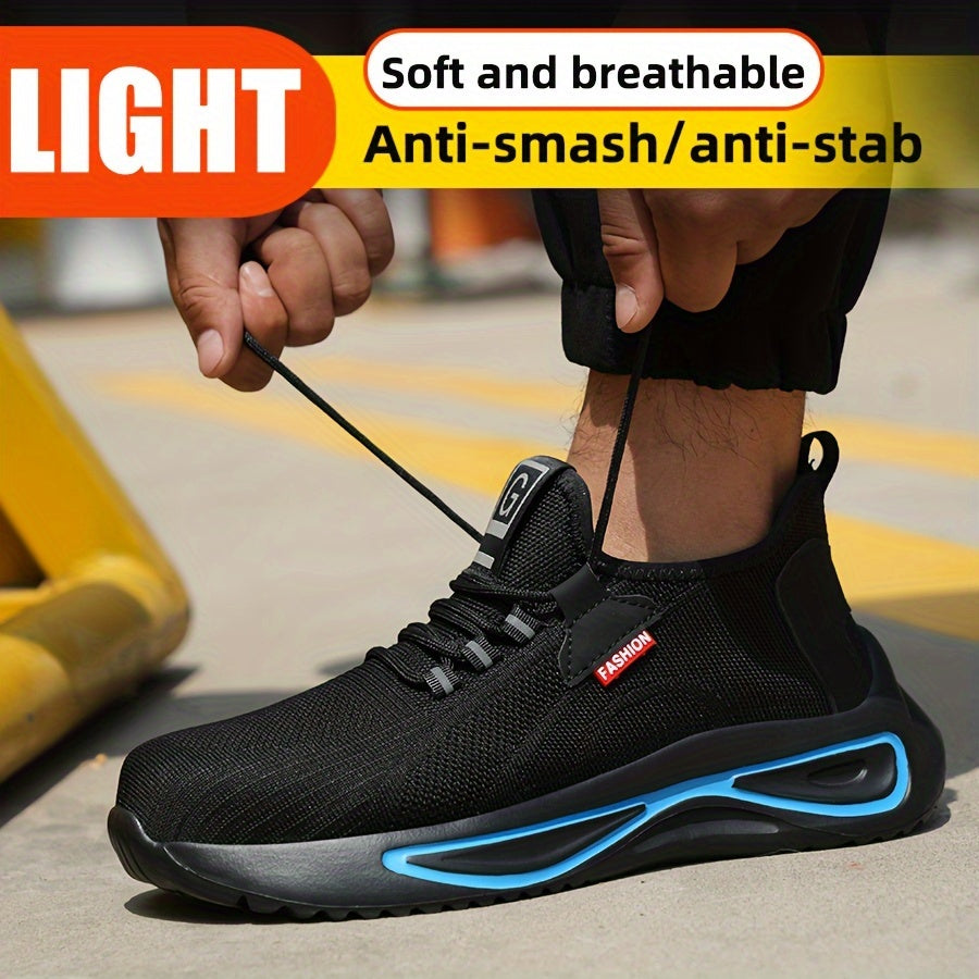 Steel Toe Work Sneakers for Men – Lightweight Breathable Safety Shoes with Puncture Protection for Jobsite & Outdoor Use