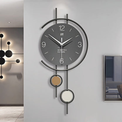 Silent Scandinavian Wall Clock | Modern Design with Large Easy-Read Numbers | Durable Iron Frame for Tranquil Interiors