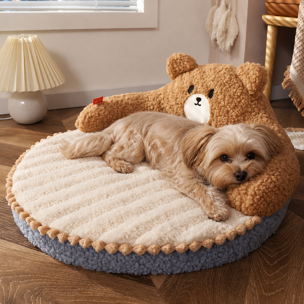 Ortekor Removable Mattress & Memory Foam Round Pet Bed