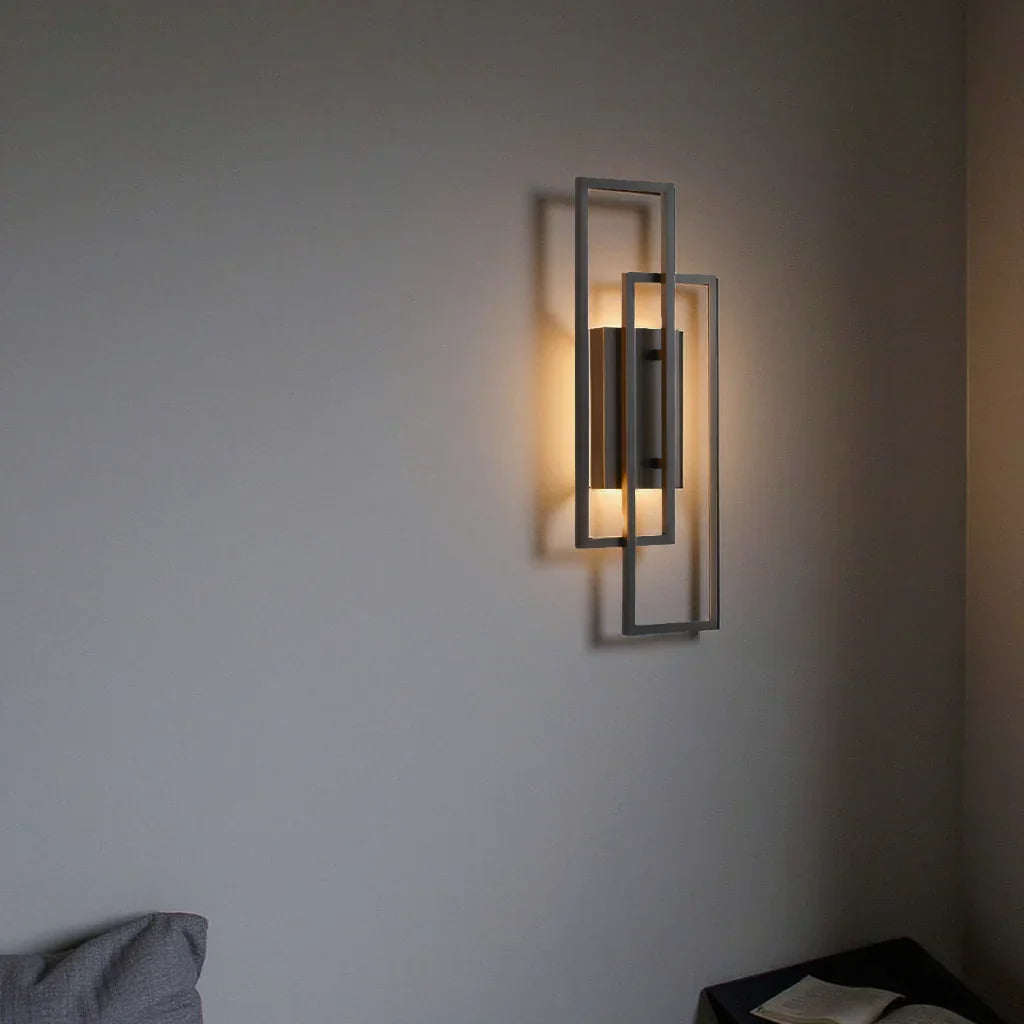 Modern Linear LED Wall Sconce 16 in Matte Black Aluminum for Hallways Bedrooms Living Rooms 3000K Warm Accent Light