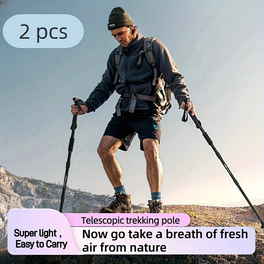 Adventure Trek | Adjustable Aluminum Trekking Poles with Shock Absorption | Lightweight Hiking Sticks for Enhanced Stability