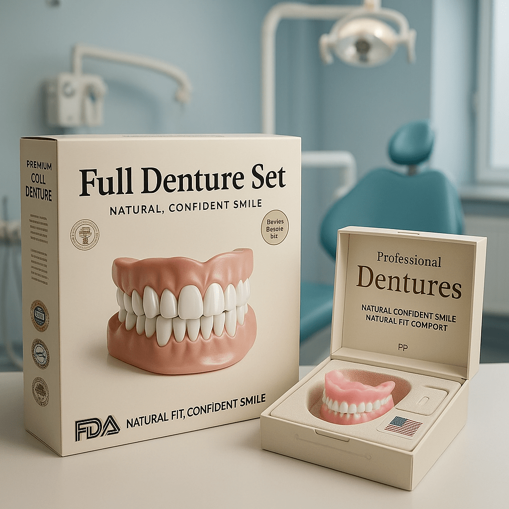 Moldable Cosmetic Dental Veneers Upper & Lower Set Reusable Snap-On Smile Kit for Instant Confidence Natural Look Temp Teeth Cover