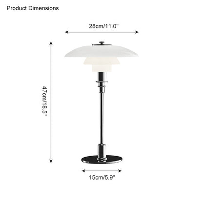 Glass Desk Lamp with Adjustable Light Temperature 19 inches Tall for Home Office Bedside Reading Study Room Work Surface Illumination Nights