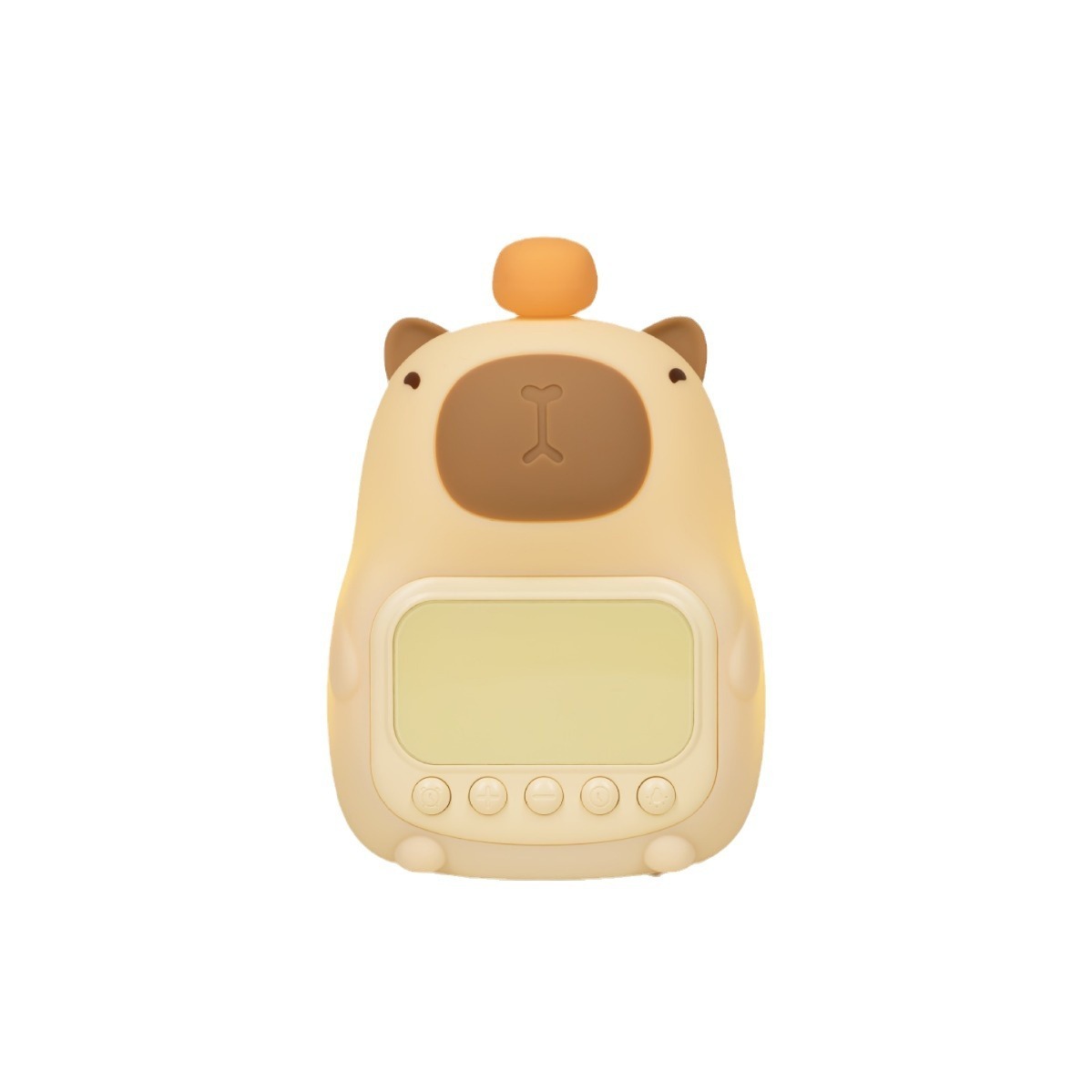 Capybara Night Light Alarm Clock for Kids & Adults | Touch Control Bedside Lamp with Rechargeable Battery & Adjustable Brightness
