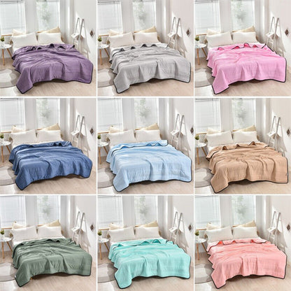 Temperature-Regulating Throw Blanket for Hot Sleepers – Soft Polyester Moisture-Wicking Bedding for Year-Round Comfort in Bedroom, Guest Roo