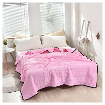 Temperature-Regulating Throw Blanket for Hot Sleepers – Soft Polyester Moisture-Wicking Bedding for Year-Round Comfort in Bedroom, Guest Roo