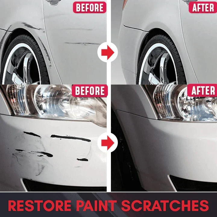 Car Plastic & Trim Restorer Polish Kit for Faded Auto Surfaces | Scratch Repair for Headlights, Bumpers & Dashboard | UV Protection