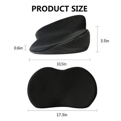 Ergonomic Driver Seat Lift Pad with Memory Foam | Extra Height for Better Visibility & Back Support | Anti-Slip Bottom | Breathable
