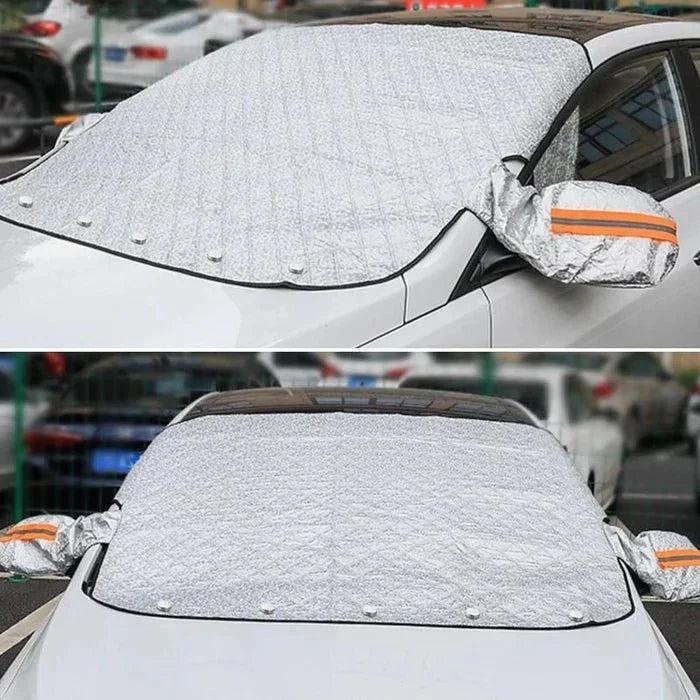 Magnetic Windshield Cover for Winter Ice & Snow Protection – Car Frost Guard with Mirror Flaps – Quick-Install Wind-Resistant Auto Shield