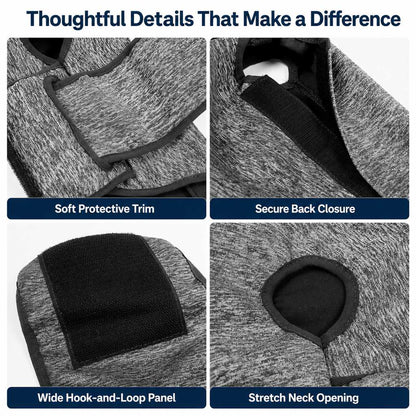 Ortekor Cat Calming Vest for Thunderstorms, Travel & Quiet Time - Soft Adjustable Comfort Wrap for Nervous Cats