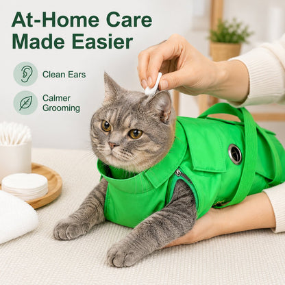 Ortekor Multi-Use Cat Carrier & Grooming Bag - Easy Paw Access for Vet Visits & At-Home Care