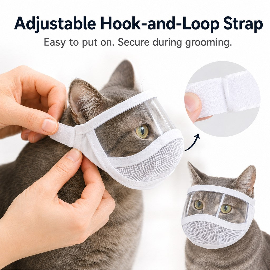 Ortekor Clear-View Cat Grooming Shield for Nail Trims & Ear Cleaning - Helps Reduce Bites and Scratches During Cat Care