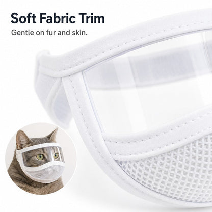 Ortekor Clear-View Cat Grooming Shield for Nail Trims & Ear Cleaning - Helps Reduce Bites and Scratches During Cat Care