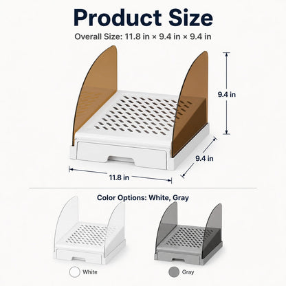 Ortekor Adjustable Cat Litter Box Step with Pull-Out Tray for Cleaner Floors