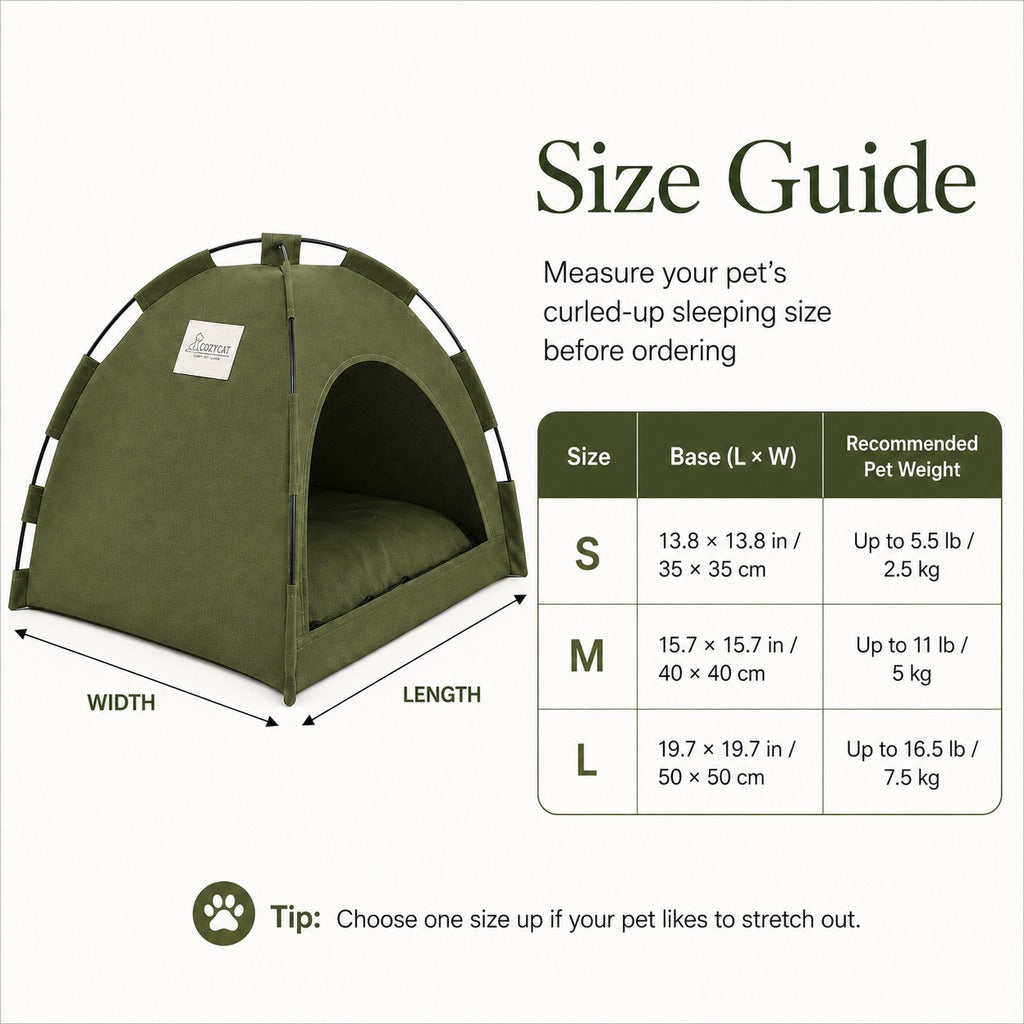 Ortekor Cozy Foldable Cat Tent Bed for Apartment Naps - Breathable Hideaway with Removable Cushion