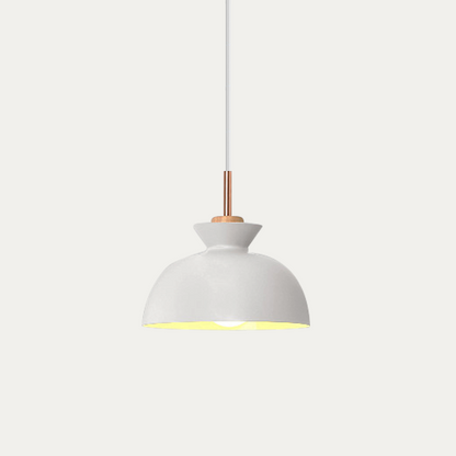Wooden Hanging Light Fixture 11 inch E27 Socket Modern Nordic Ceiling Lamp for Bedroom Living Room Dining Area Kitchen Island Entryway Hallw