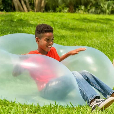 Inflatable Giant Bubble Ball 47 in TPR Bouncy Sphere Water-Fillable for Kids Outdoor Indoor Garden Beach Park Play Summer Activity Family Fu