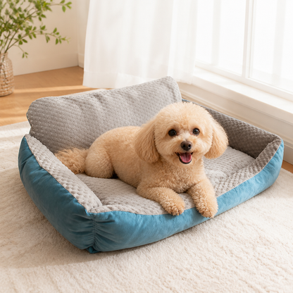 Ortekor High-Back Extra Thick Plush Pet Sofa Bed (Washable Cover)